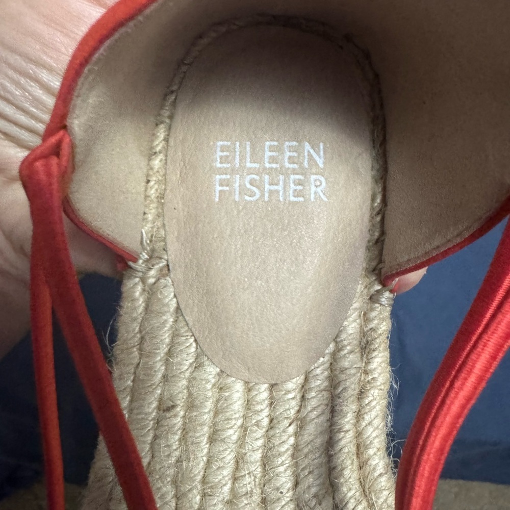 Eileen Fisher Vibrant Orange Espadrilles - Picture 2 of 5